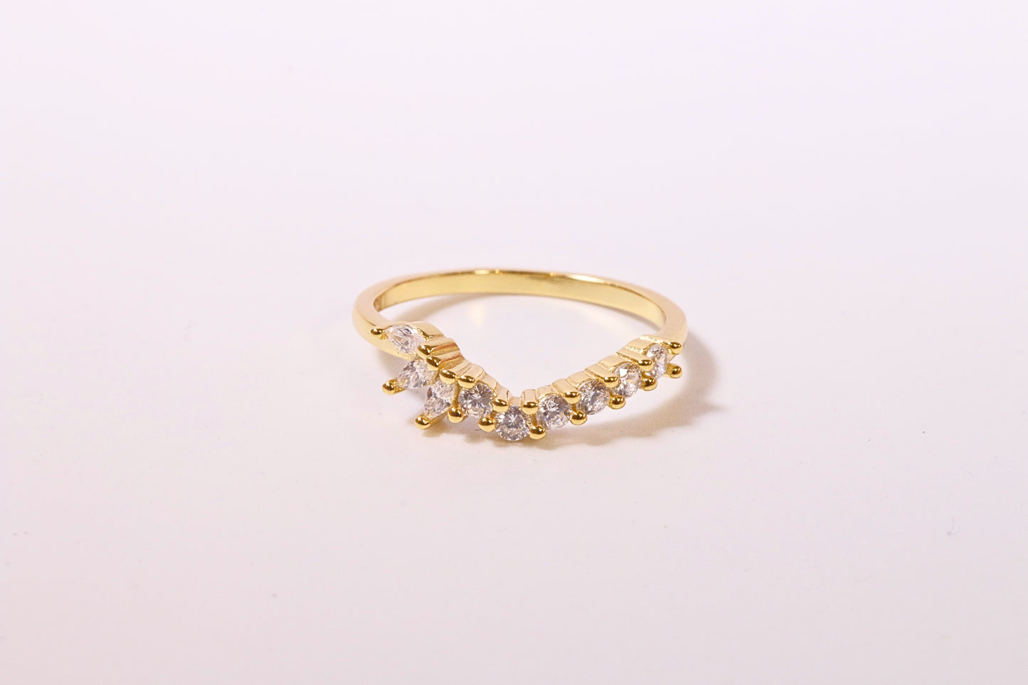 CZ Geometric Band Ring