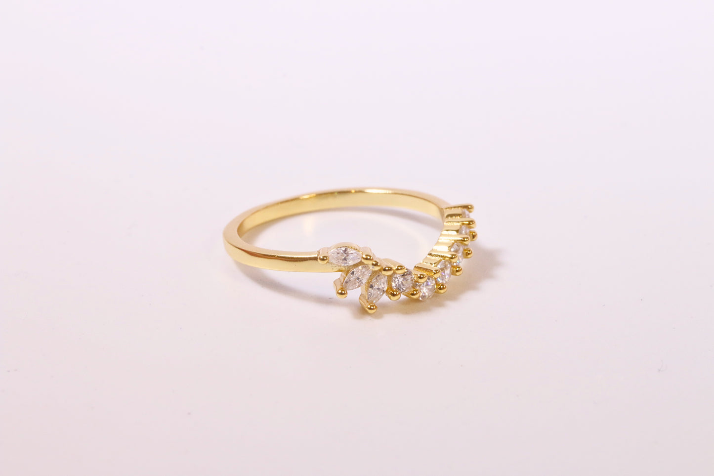 CZ Geometric Band Ring