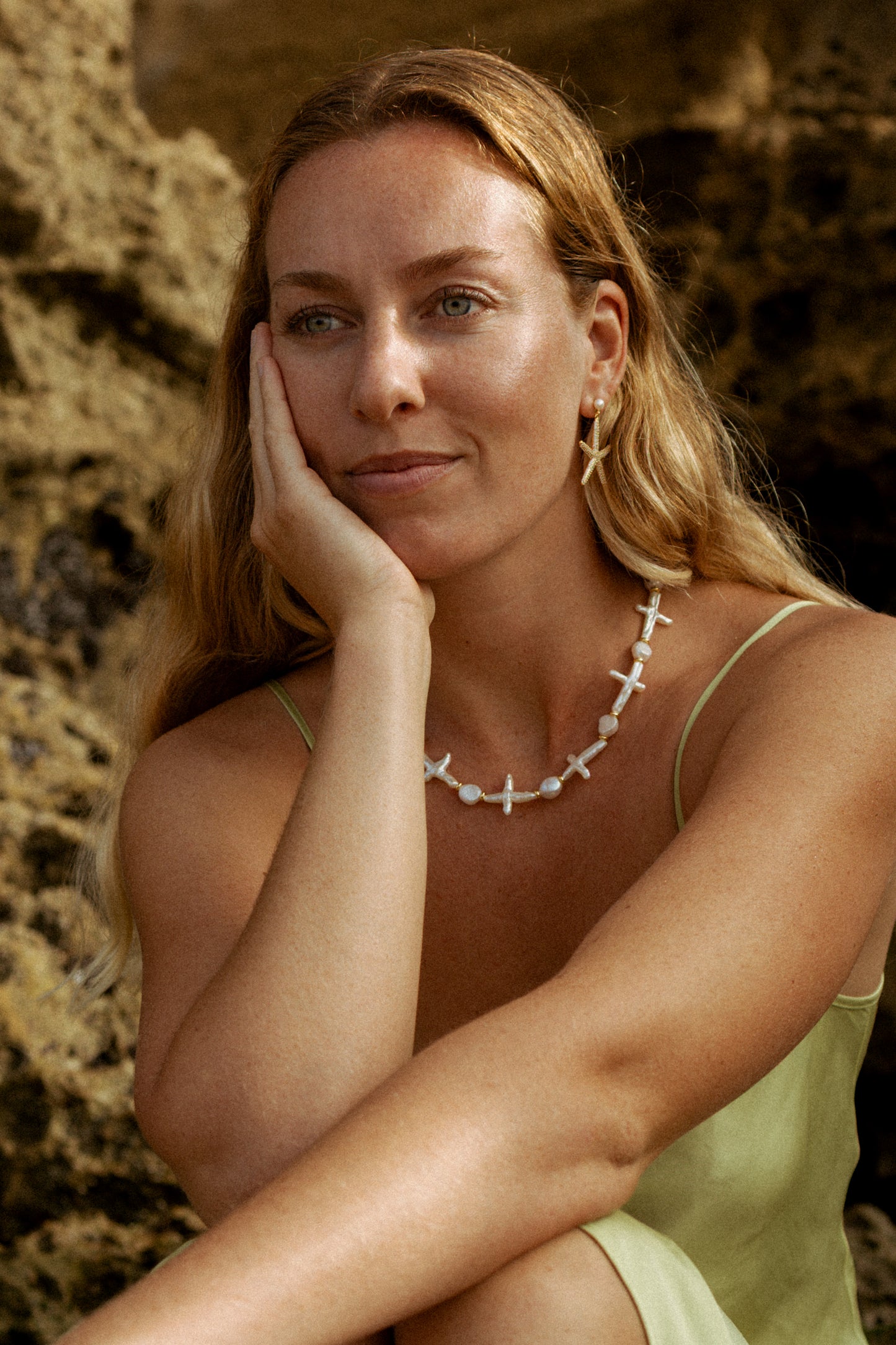 Baroque Pearl 'Cross' Necklace