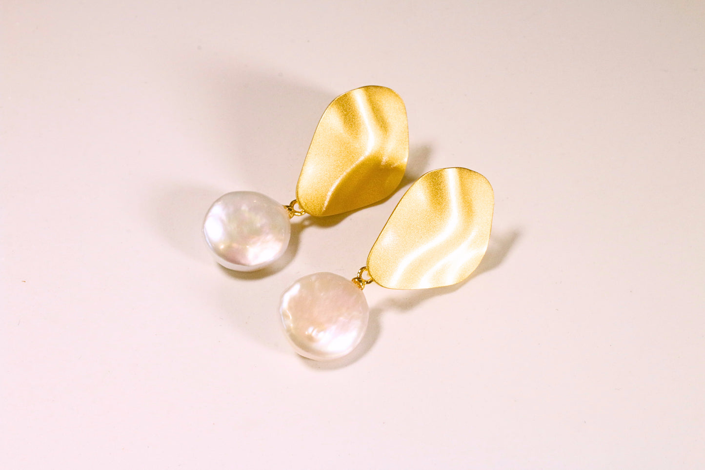 Matte Finish Freshwater Pearl Earrings