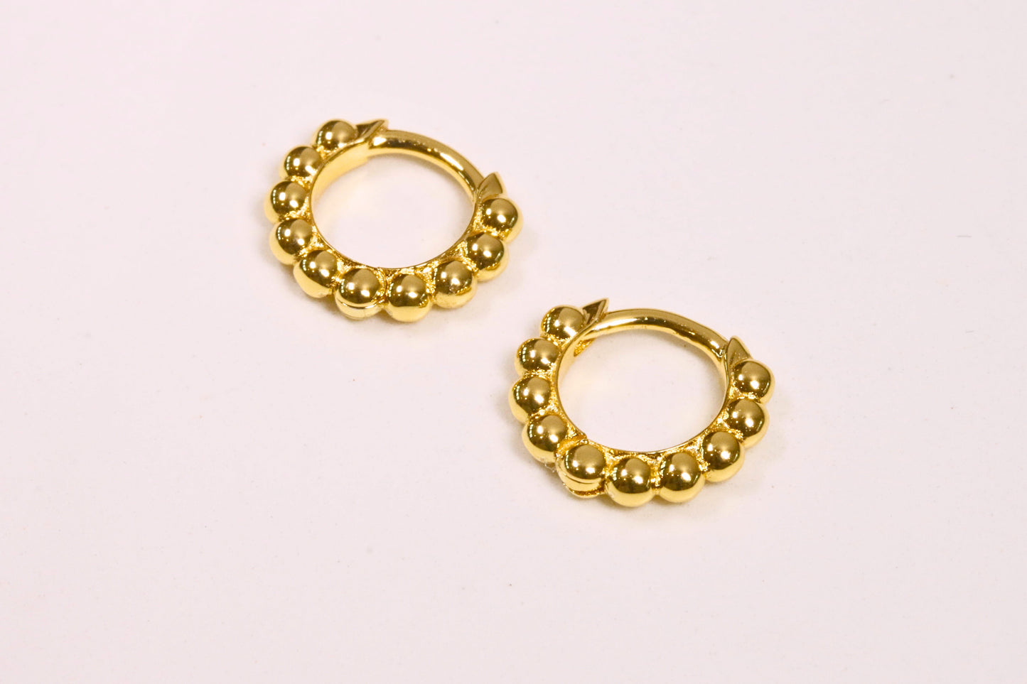 Tiny Gold Ball Huggies