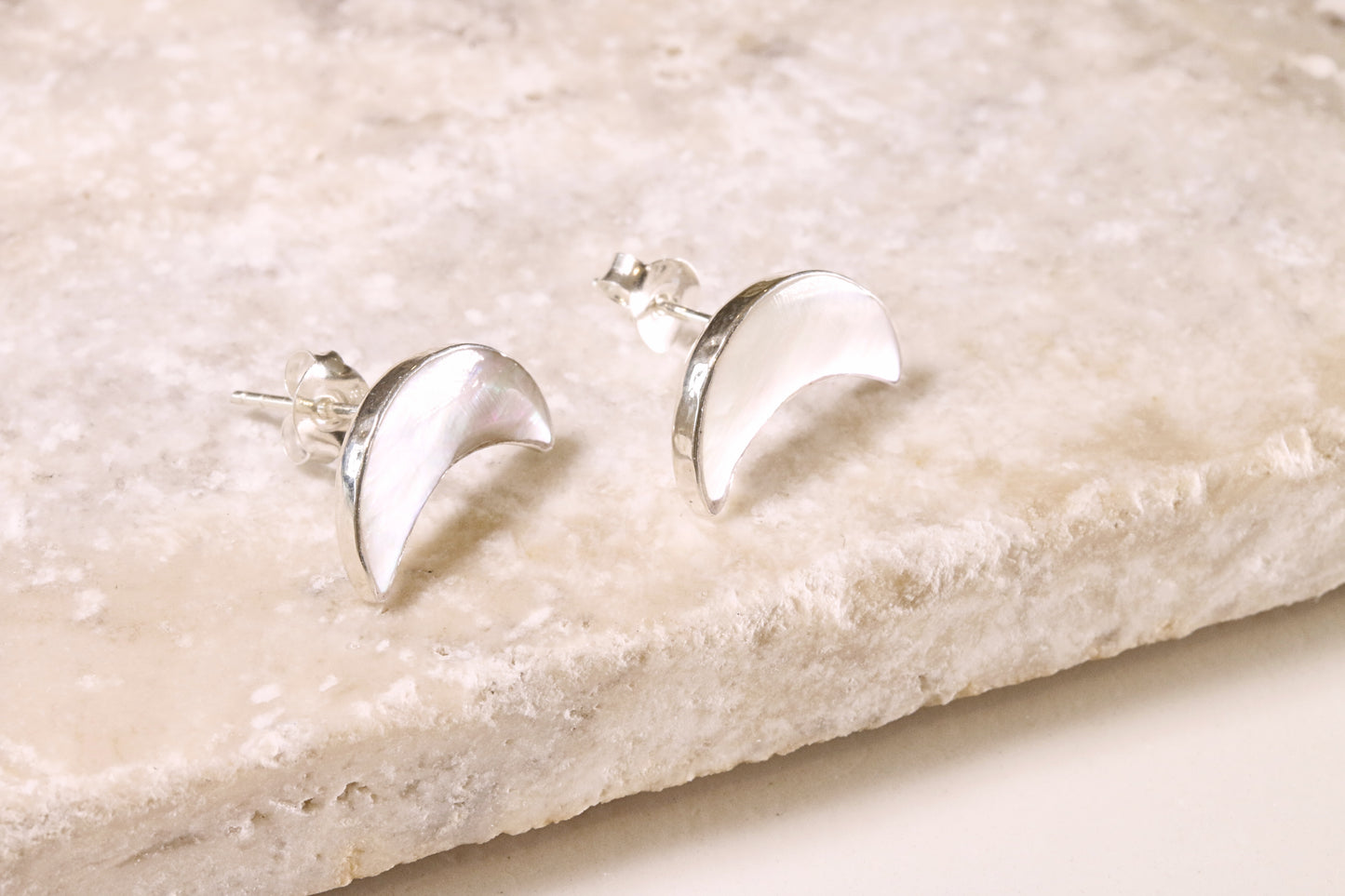 Silver Moon Studs
