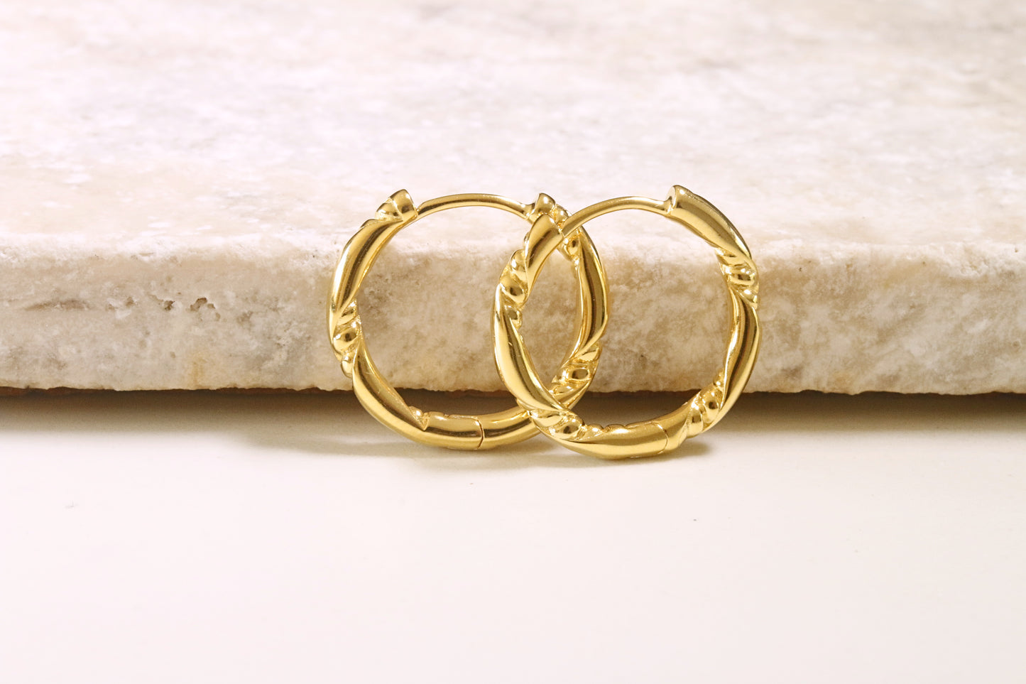 Simple Gold twist Hoops