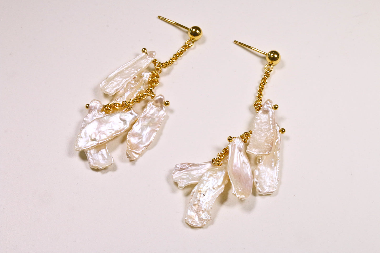 Multi Biwa Pearl Drop Earrings