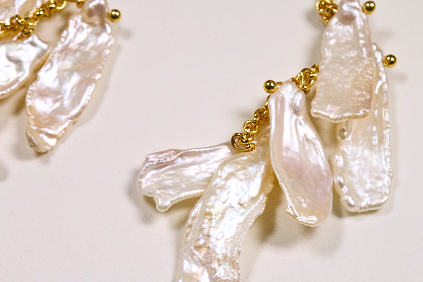 Multi Biwa Pearl Drop Earrings