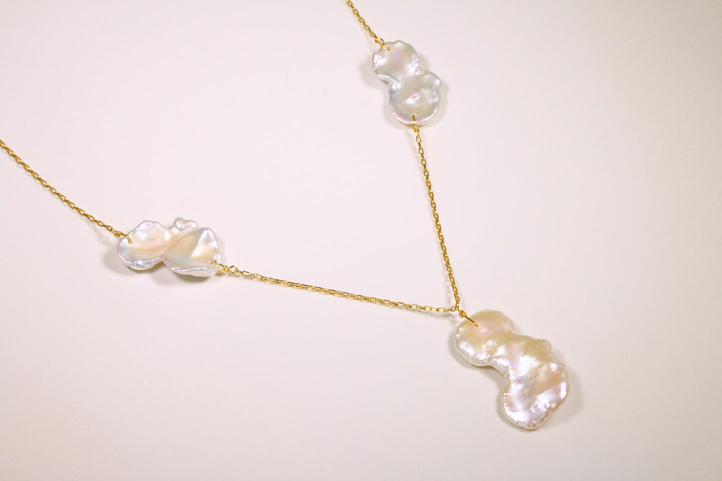 Triple Keshi Pearl Necklace