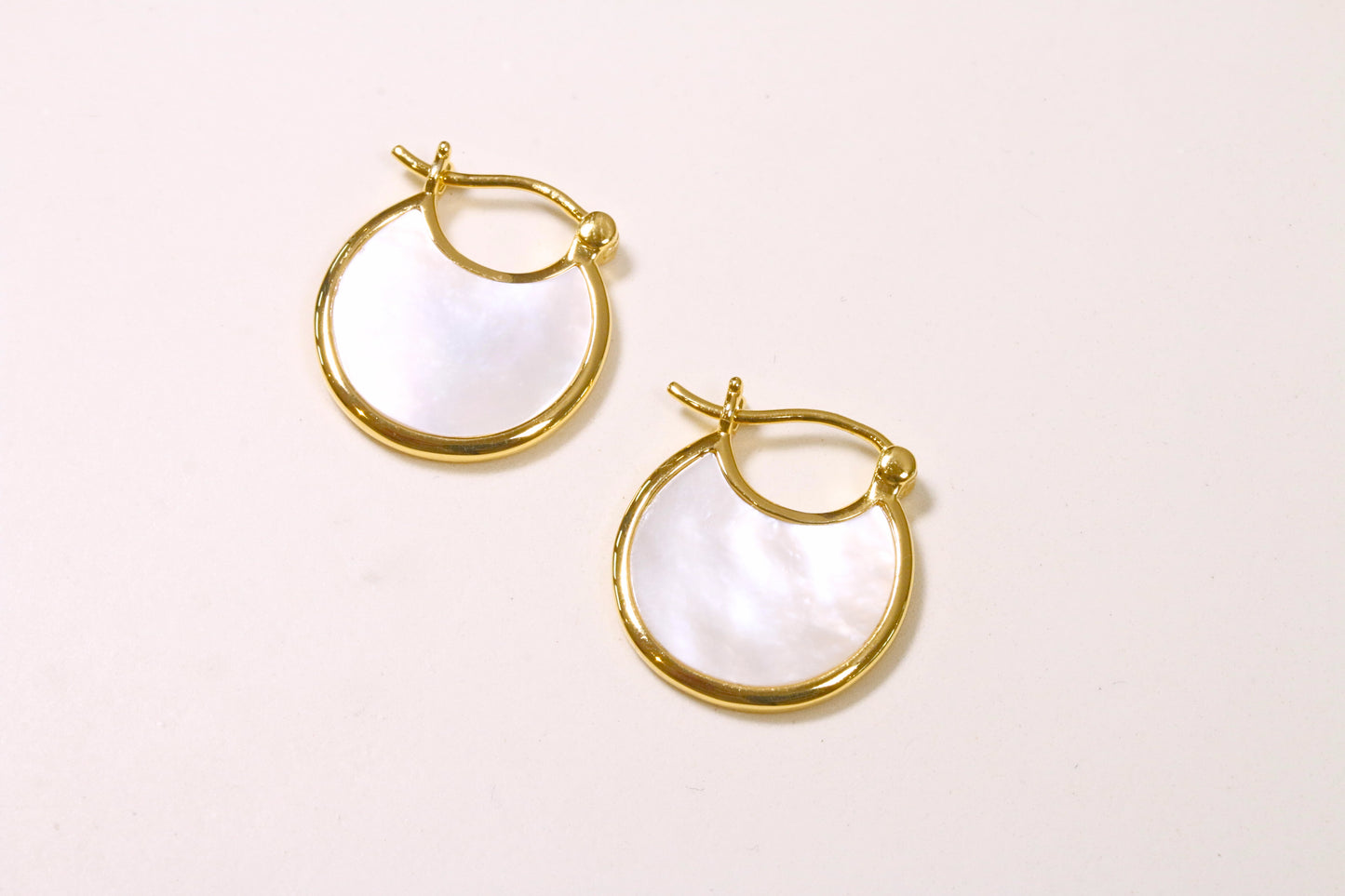 Mother of Pearl Hoop Earrings