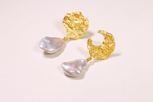 Hammed Moon Statement Earrings
