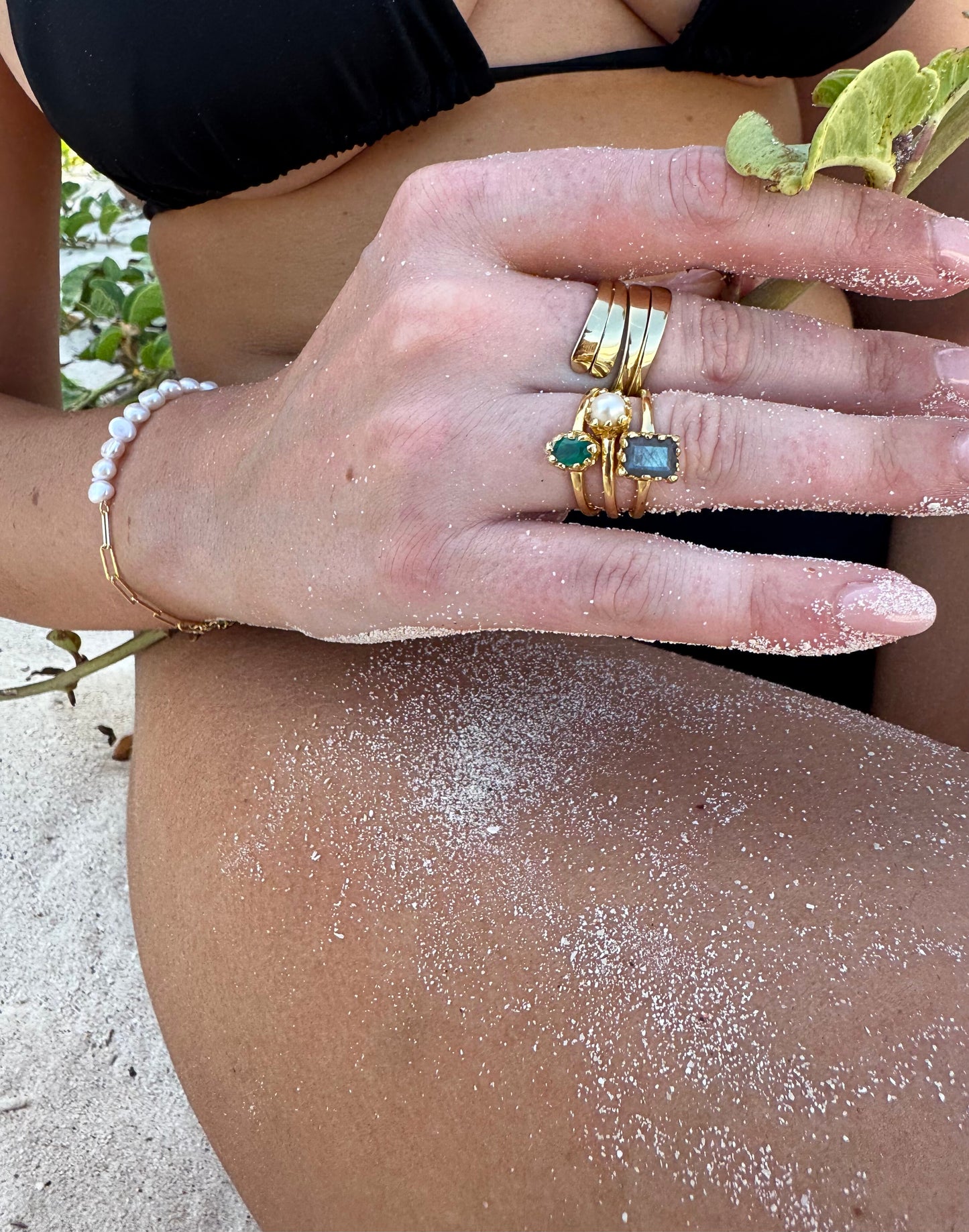 Triple Stone Layered Ring