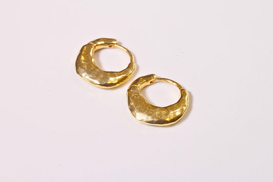 Hammered Hoop Huggies
