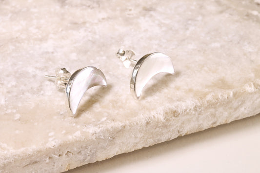 Silver Moon Studs