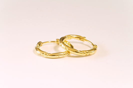 Simple Gold twist Hoops